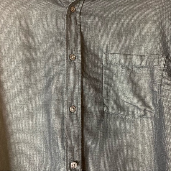 Vince Mens double face jacquard sport shirt in black long sleeve button - Picture 4 of 7